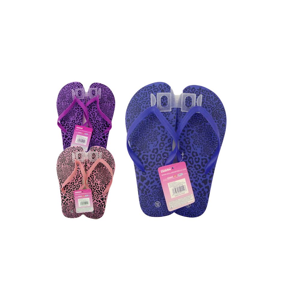 cheetah print flip flops