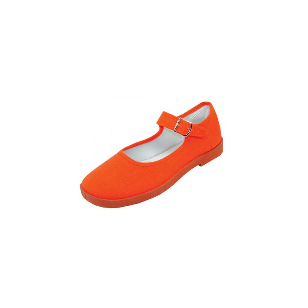 orange mary jane shoes