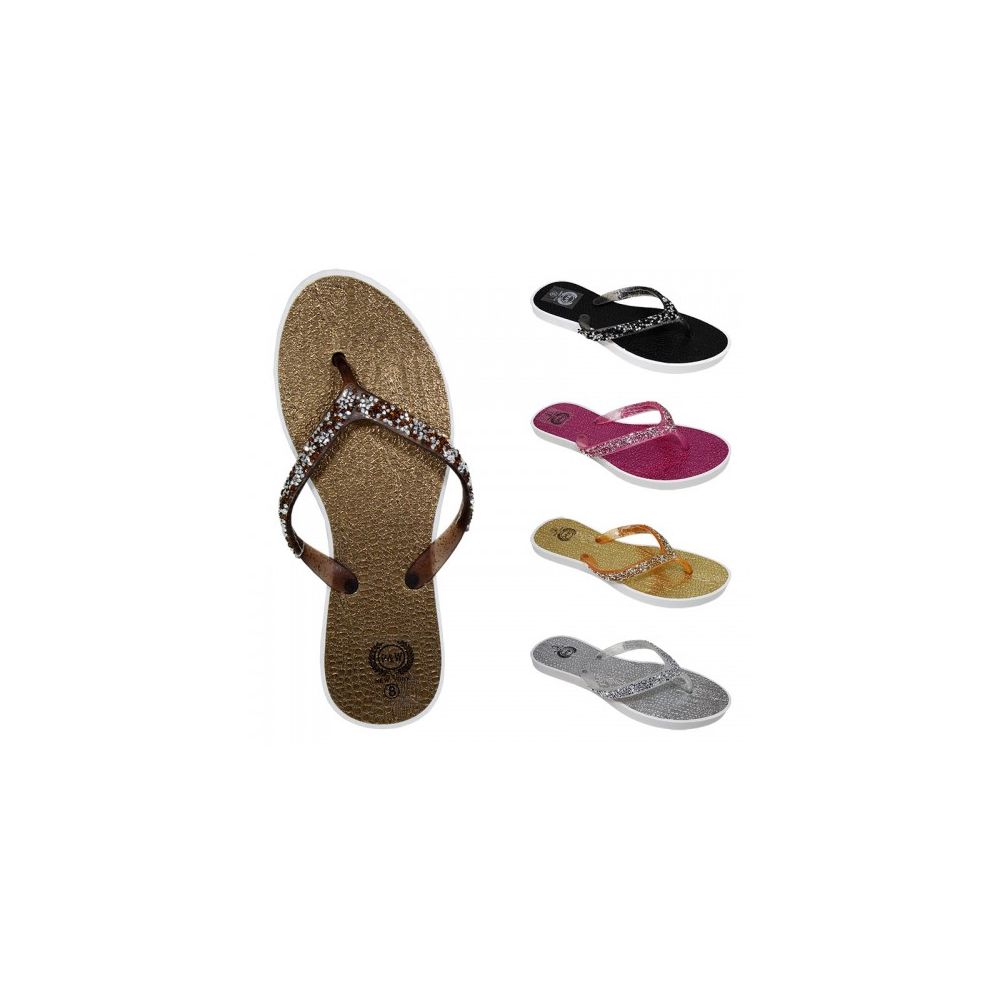 beaded platform flip flops