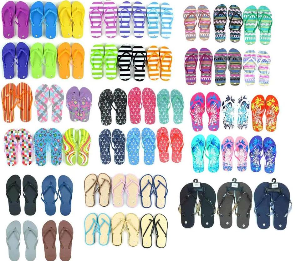 assorted flip flops