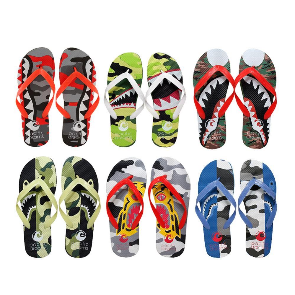 printed flip flops