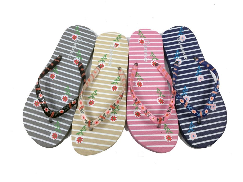 Wholesale Footwear Cute Womens Flip Flops With Flower