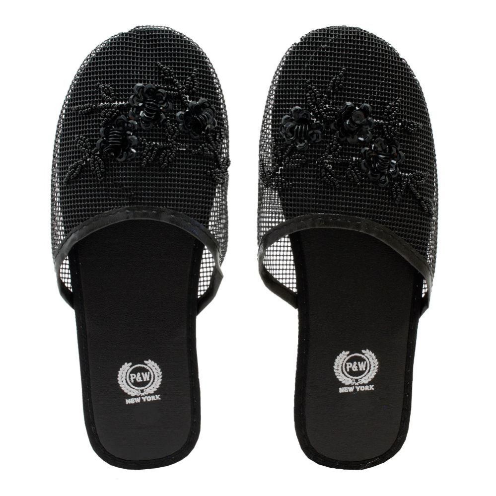 Wholesale Footwear Women's Chinese Mesh Slippers Black at