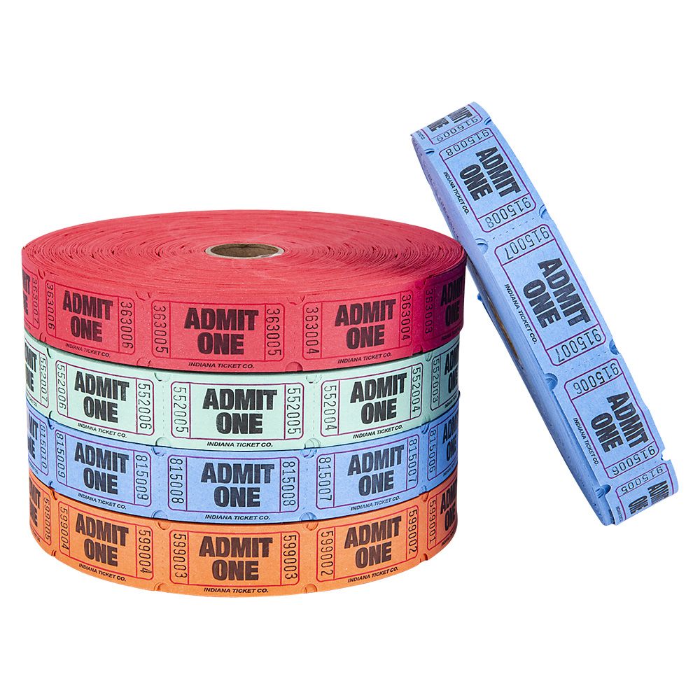 Wholesale Footwear Admit One Single Roll Tickets 2000/roll