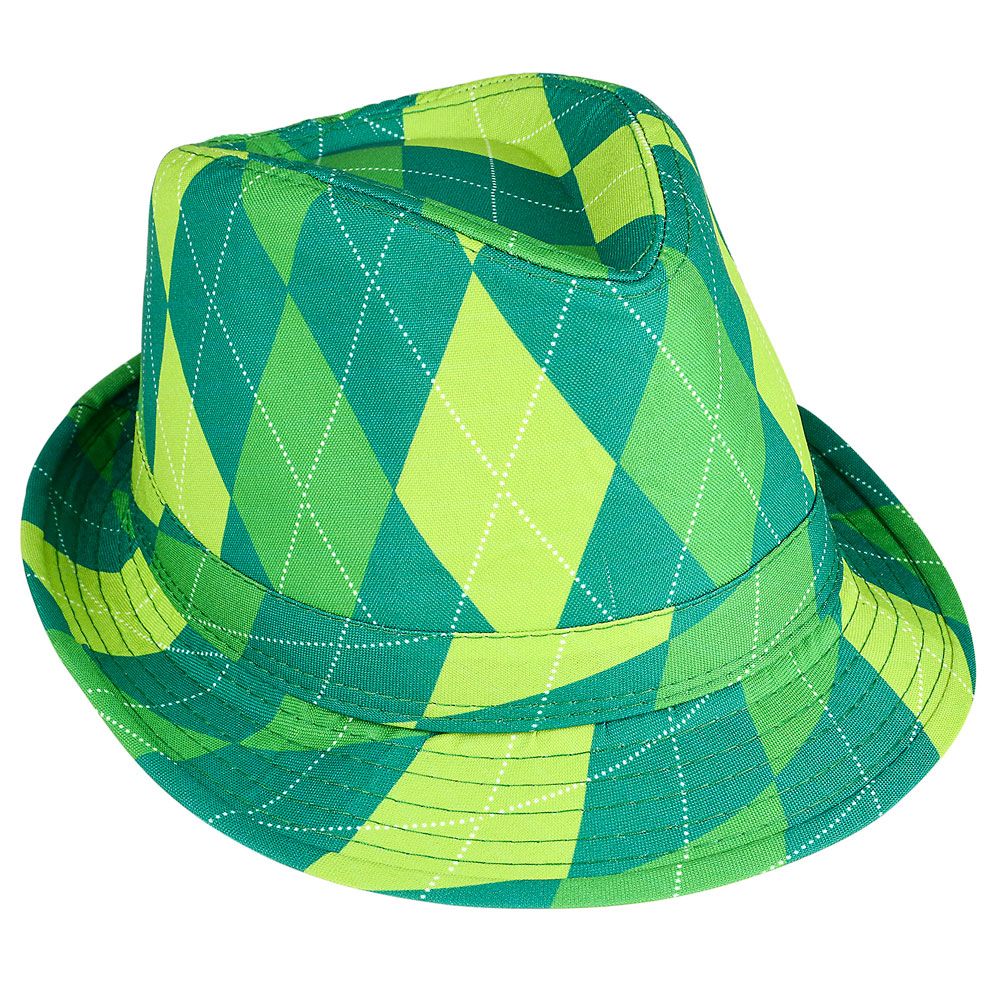 Wholesale Footwear Green Plaid Fedora