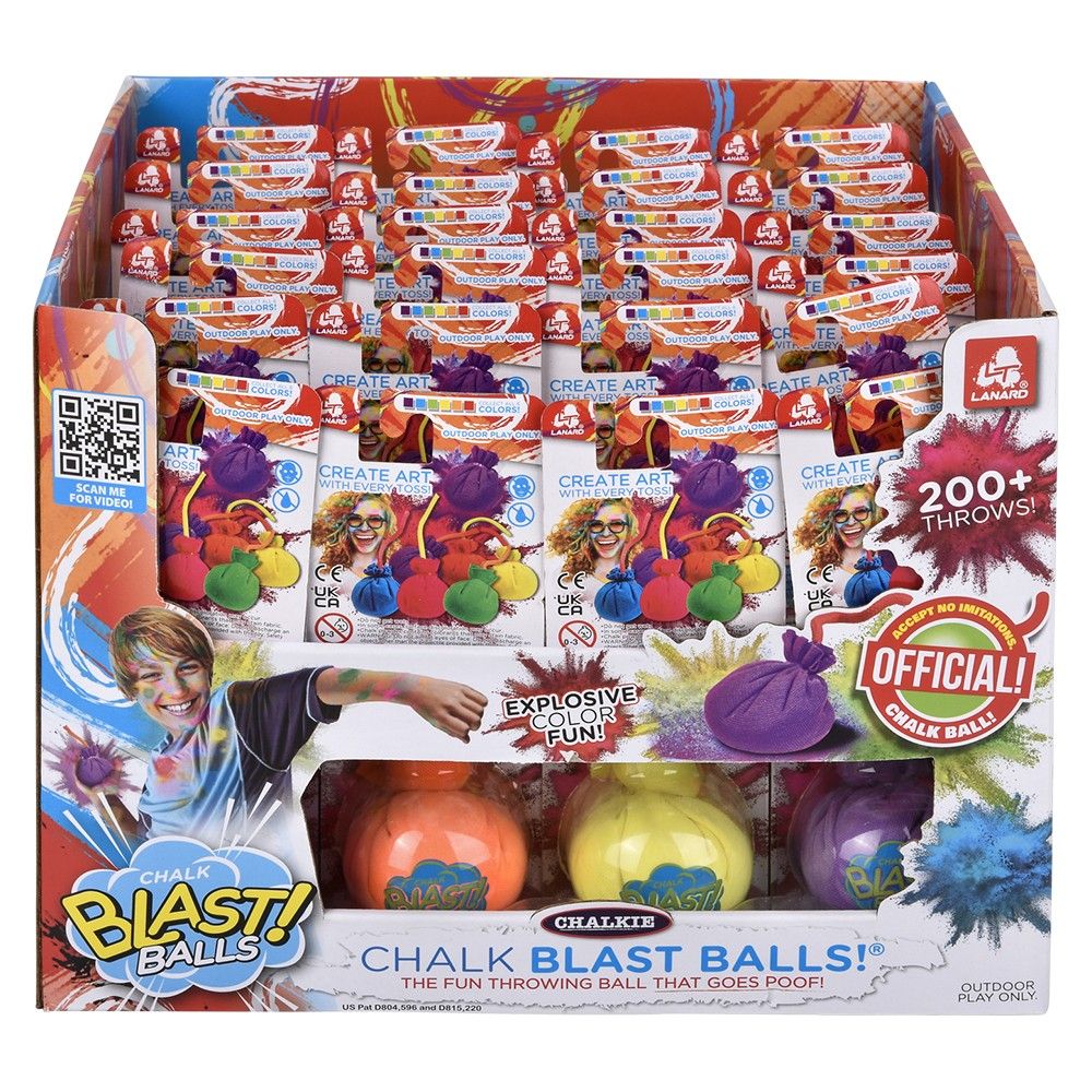 Wholesale Footwear Lanard Chalk Blast Balls 48pc Pdq