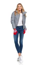 Wholesale Footwear Yacht And Smith Women's Assorted Striped Colored Fuzzy Gloves