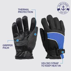 Wholesale Footwear Yacht & Smith Kids Thermal Sport Winter Warm Ski Gloves