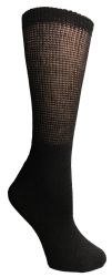 Wholesale Footwear Yacht & Smith Women's Cotton Diabetic NoN-Binding Crew Socks Size 9-11 Black
