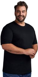 Wholesale Footwear Mens Cotton Crew Neck Short Sleeve T-Shirts Black, X-Large