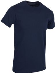 Wholesale Footwear Mens Cotton Crew Neck Short Sleeve T-Shirts Navy, Medium