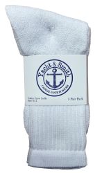 Wholesale Footwear Yacht & Smith Women's Cotton Crew Socks White Size 9-11