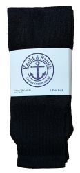 Wholesale Footwear Yacht & Smith Women's 26 Inch Cotton Tube Sock Solid Black Size 9-11