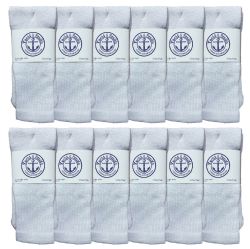 Wholesale Footwear Yacht & Smith Women's 26 Inch Cotton Tube Sock Solid White Size 9-11