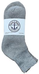 Wholesale Footwear Yacht & Smith Women's Cotton Ankle Socks Gray Size 9-11