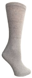 Wholesale Footwear Yacht & Smith Women's Cotton Diabetic NoN-Binding Crew Socks - Size 9-11 Gray