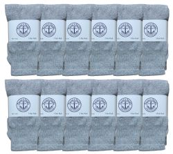 Wholesale Footwear Yacht & Smith 17 Inch Kids Tube Socks Size 6-8 Solid Gray