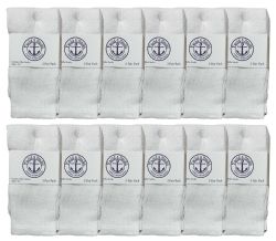 Wholesale Footwear Yacht & Smith Kids White Cotton Tube Socks Size 4-6