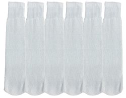 Wholesale Footwear Yacht & Smith Kids White Cotton Tube Socks Size 4-6