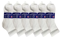 Wholesale Footwear Yacht & Smith Mens Cotton Diabetic NoN-Binding Ankle Socks Size 10-13 White