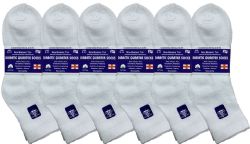 Wholesale Footwear Yacht & Smith Women's Diabetic Cotton Ankle Socks Soft NoN-Binding Comfort Socks Size 9-11 White Bulk Pack