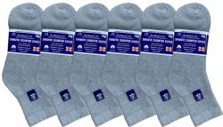 Wholesale Footwear Yacht & Smith Women's Diabetic Cotton Ankle Socks Soft NoN-Binding Comfort Socks Size 9-11 Gray Bulk Pack