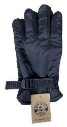 Wholesale Footwear Yacht & Smith Men's Black Gripper Ski Gloves