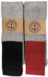 Wholesale Footwear Yacht & Smith Mens Cotton Thermal Tube Socks, Cold Weather Boot Sock Shoe Size 8-12