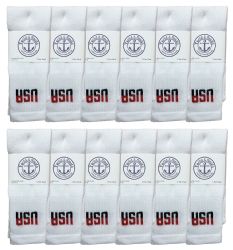 Wholesale Footwear Yacht & Smith Women's Cotton Usa Tube Socks, Referee Style Size 9-15