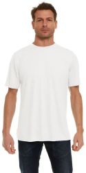 Wholesale Footwear Mens Cotton Short Sleeve T Shirts Solid White Size S