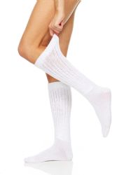 Wholesale Footwear Yacht & Smith Slouch Socks For Women, Solid White Size 9-11 - Womens Crew Sock	