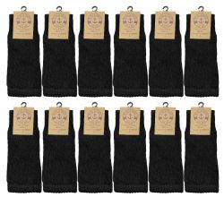 Wholesale Footwear Yacht & Smith Slouch Socks For Women, Solid Black Size 9-11 - Womens Crew Sock	