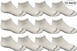 Wholesale Footwear Yacht & Smith Kids Unisex 97% Cotton Low Cut No Show Loafer Socks Size 6-8 Solid White