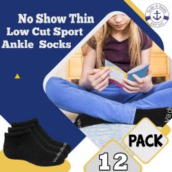 Wholesale Footwear Yacht & Smith Kids Unisex Cotton Low Cut No Show Loafer Socks Size 6-8 Solid Assorted