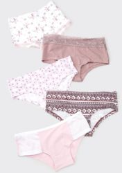 Wholesale Footwear Undies'nbulk Assorted Cuts And Prints 95% Cotton Women's Panties Size Xlarge