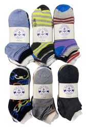 Wholesale Footwear Yacht & Smith Assorted Pack Of Womens Low Cut Printed Ankle Socks Size 9-11