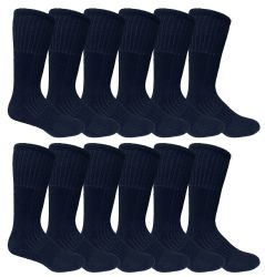 Wholesale Footwear Yacht & Smith Men's Army Socks, Military Grade Socks Size 10-13 Solid Black