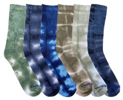 Wholesale Footwear Yacht & Smith Mens Ring Spun Cotton Tie Dye Crew Socks Size 10-13 Super Soft Arch Support