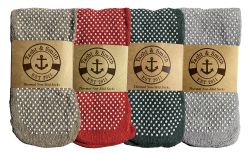 Wholesale Footwear Yacht & Smith Non Slip Gripper Bottom Womens Winter Thermal Slipper Tube Socks Size 9-11