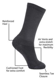 Wholesale Footwear Yacht & Smith Men's King Size Soft Cotton Terry Cushion Crew Socks, Sock Size 13-16 Solid White