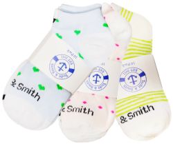 Wholesale Footwear Yacht & Smith Assorted Pack Of Girls Low Cut Printed Ankle Socks Bulk Buy