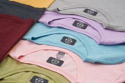 Wholesale Footwear Yacht & Smith Mens Assorted Color Slub T Shirt With Pocket - Size S