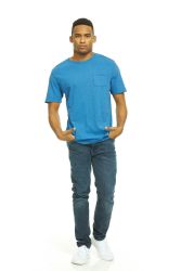 Wholesale Footwear Yacht & Smith Mens Assorted Color Slub T Shirt With Pocket - Size S