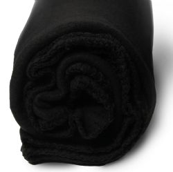 Wholesale Footwear Yacht & Smith Heavy Weight Travel Outdoor Blanket Fleece Throw 50x60 Solid Black