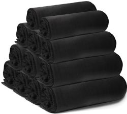 Wholesale Footwear Yacht & Smith Travel Outdoor Blanket Fleece Throw 50x60 Solid Gray