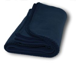 Wholesale Footwear Yacht & Smith Heavy Weight Travel Outdoor Blanket Fleece Throw 50x60 Solid Navy