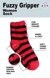 Wholesale Footwear Yacht & Smith Women's Assorted Colored Warm & Cozy Fuzzy Gripper Bottom Socks