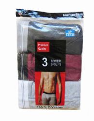 Wholesale Footwear Yacht & Smith Mens 100% Cotton Boxer Brief Assorted Colors Size 2xl