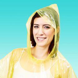 Wholesale Footwear Yacht & Smith Unisex One Size Reusable Rain Poncho Assorted Colors 60g pe