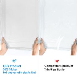 Wholesale Footwear Yacht & Smith Unisex One Size Reusable Rain Poncho Clear 60g pe